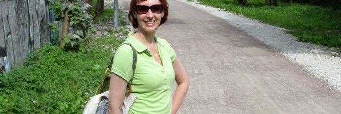 Walking a trail in Tallinn