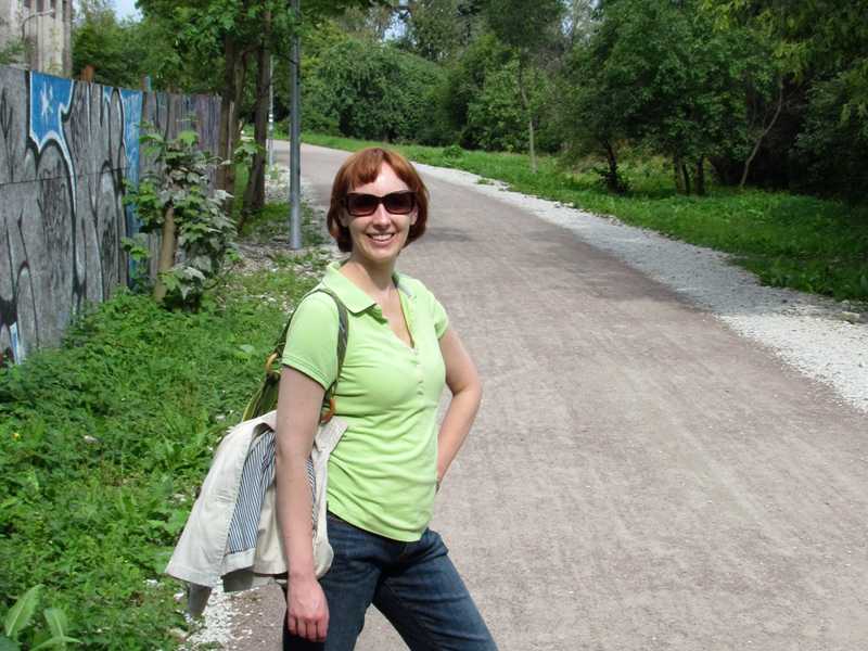 Walking a trail in Tallinn
